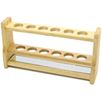 Soporte de tubo de ensayo colorimétrico de 6 agujeros para tubos de ensayo de madera para uso de laboratorio